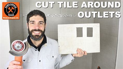 cutting electrical box in tile|how to cut tiles around outlets.